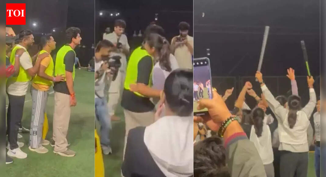 'Captains' Smriti Mandhana, Palash Muchhal face off in cricket match - watch