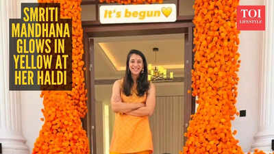 Smriti weds Palash: Indian cricketer Smriti Mandhana's radiant Haldi look