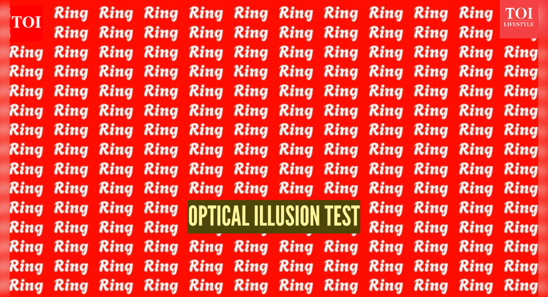 Optical illusion: Can you find the word “king” hidden among hundreds of rings?