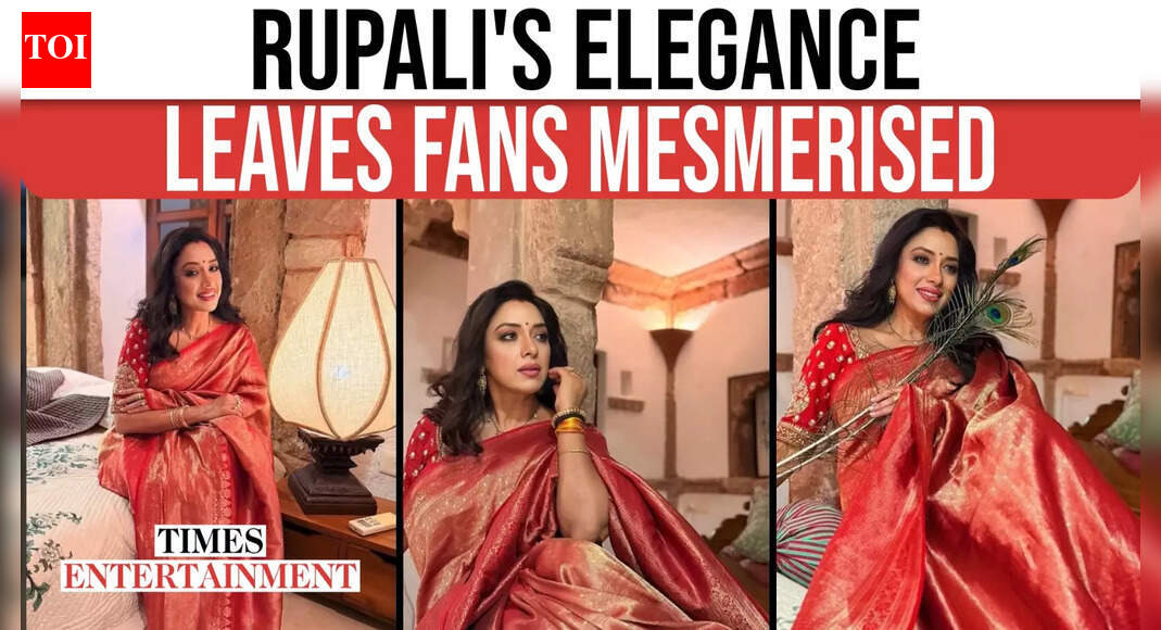 Rupali Ganguly Celebrates Indian Colours, Craft, and Culture in Red Lehenga