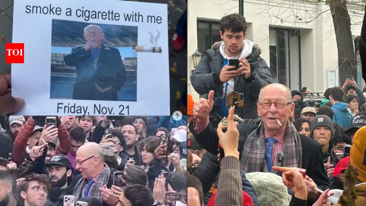 2,500 New Yorkers showed up for an old man's five-minute cigarette break  invitation | World News