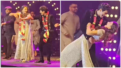 Smriti Mandhana and Palaash Muchhal groove to Salman Khan’s Tenu Le Ke Main Jawanga, steal the show with their romantic dance at sangeet ceremony