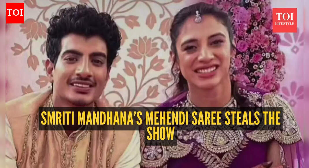 Smriti Mandhana weds Palash Muchhal: Smriti Mandhana wears a glam purple saree for Mehendi
