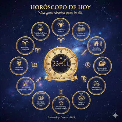 Horóscopo Diario: Predicciones astrológicas de hoy, 23 de noviembre de 2025