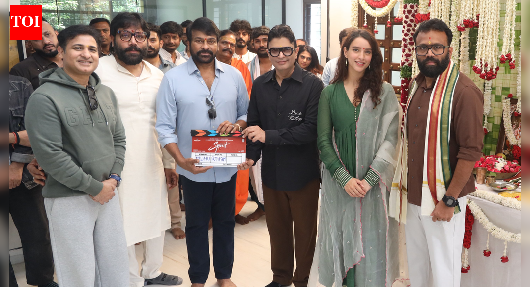 'Spirit' pooja ceremony: Chiranjeevi and Triptii Dimri attend; Prabhas misses launch of Sandeep Reddy Vanga's action drama