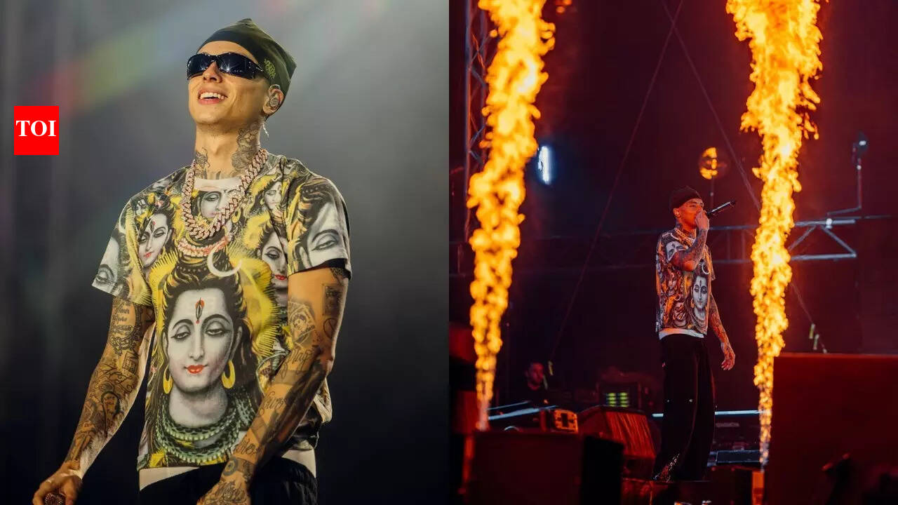 ローリングラウド　レア　トレカ　セントラルシー　インド Central Cee's Mahadev T-shirt steals the show at the Rolling Loud