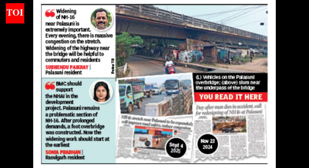 NH-16 widening at Palasuni delayed: Slum hampers project progress