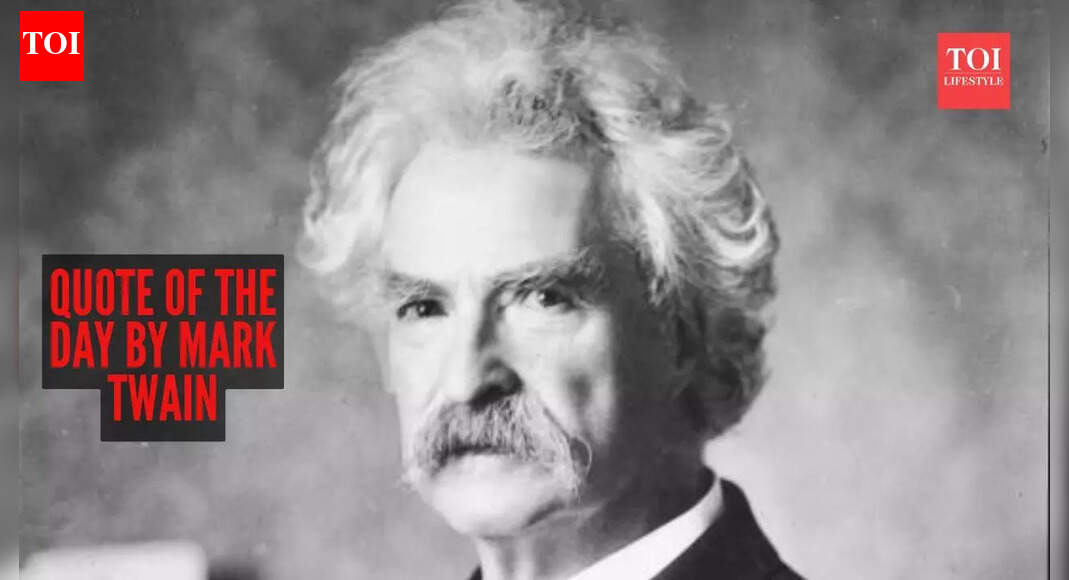 Quote of the day by Mark Twain: “The fear of death follows from the fear of life. A man who lives fully...”