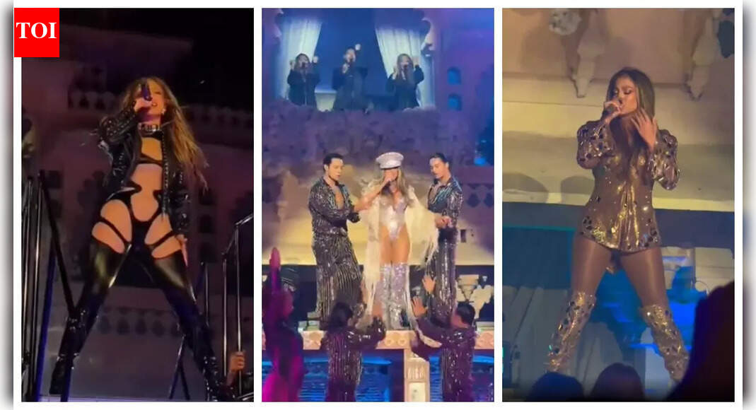 Jennifer Lopez sets the stage on FIRE as she performs hit tracks at Indian billionaire's Udaipur wedding; makes jaws drop with stunning costumes - WATCH