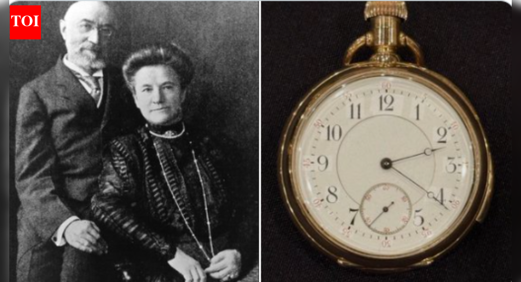 <div>‘Engraved with initials’: Titanic passenger's gold pocket watch sold for 1.78m pounds; memorabilia auction sets new record</div>