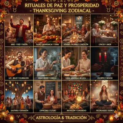 Este Día de Acción de Gracias, deja que tu signo del zodiaco guíe tus rituales de paz y prosperidad
