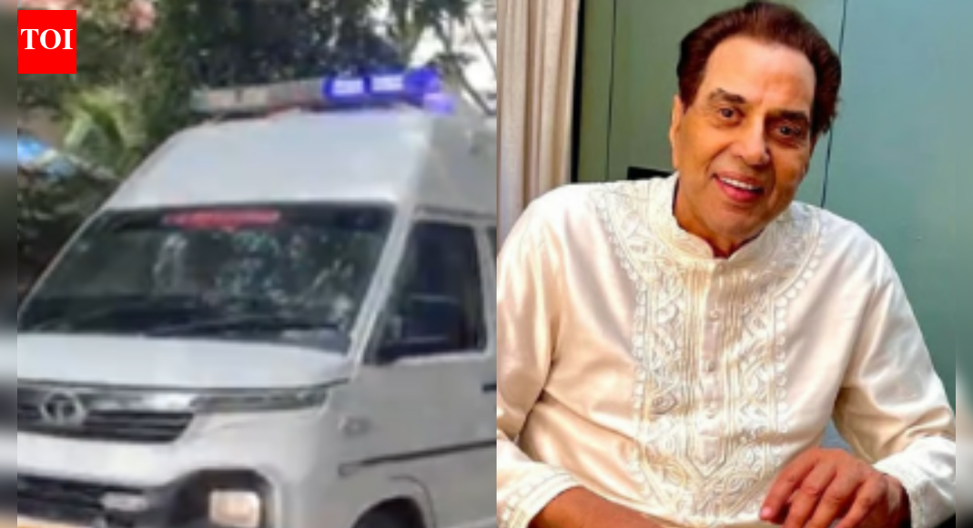 Heightened security, ambulance movement at Dharmendra's Mumbai home; celebrities rush in