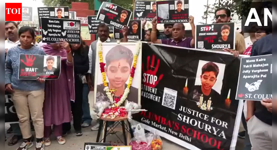 Delhi student suicide: Certificates and medals raised at Shourya Patil's school gate; parents seek action