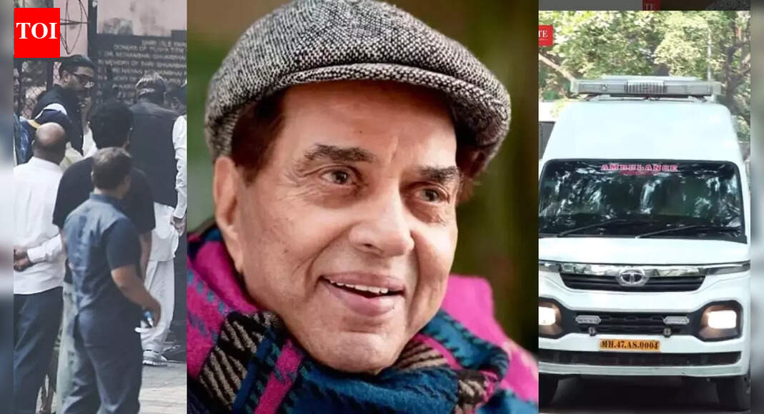 Dharmendra passes away: Hema Malini, Sunny Deol, Esha Deol, Amitabh Bachchan, Salim Khan & more celebs reach Juhu cremetorium for his funeral
