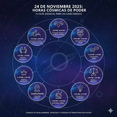 24 de noviembre de 2025 – Lunes: La mejor hora del día según tu signo del zodiaco