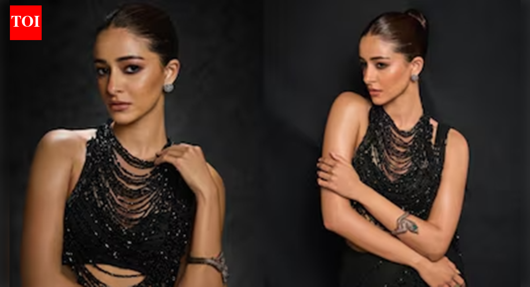 Ananya Panday turns heads in one of the season’s most striking saree gown looks