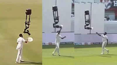 Mohammed Siraj’s spidercam prank goes viral! Camera operator's response steals the show — Watch