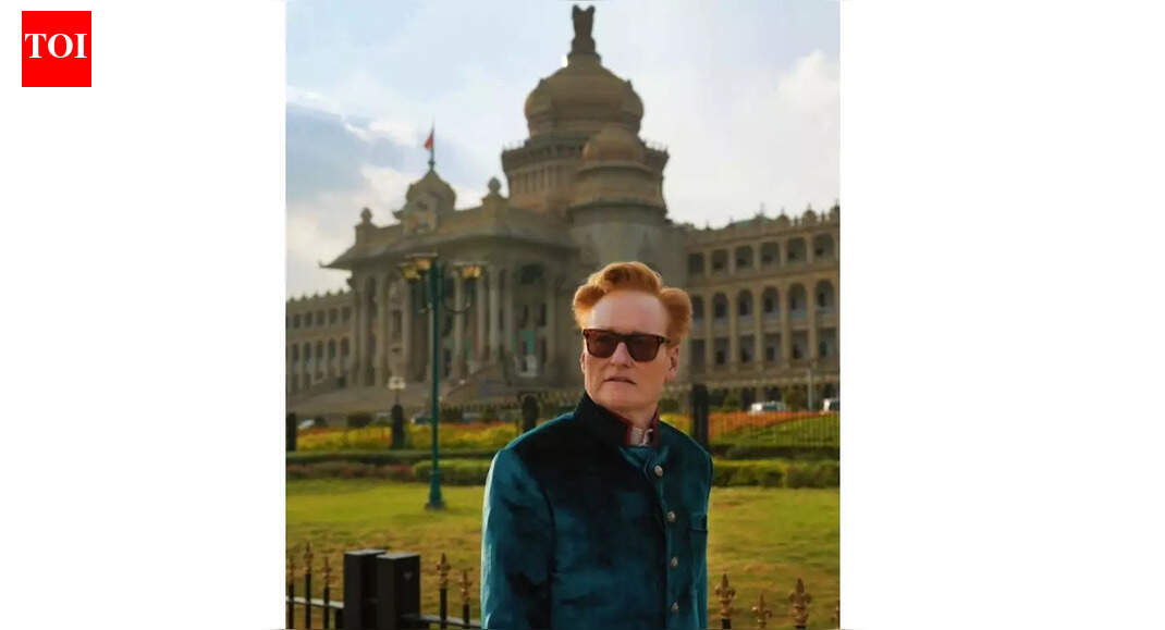 ‘You’ve changed me for the better, India’ ...says Conan O’Brien as he poses in front of Vidhan Soudha