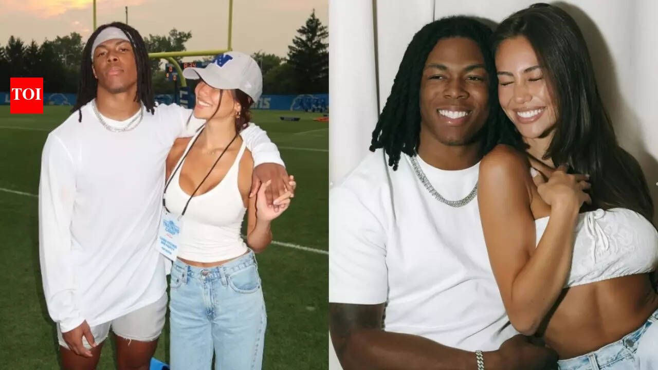 Jahmyr Gibbs' girlfriend Nicole Anderson wows in a bold, love-inspired  custom outfit at the Lions vs Giants game | NFL News - The Times of India