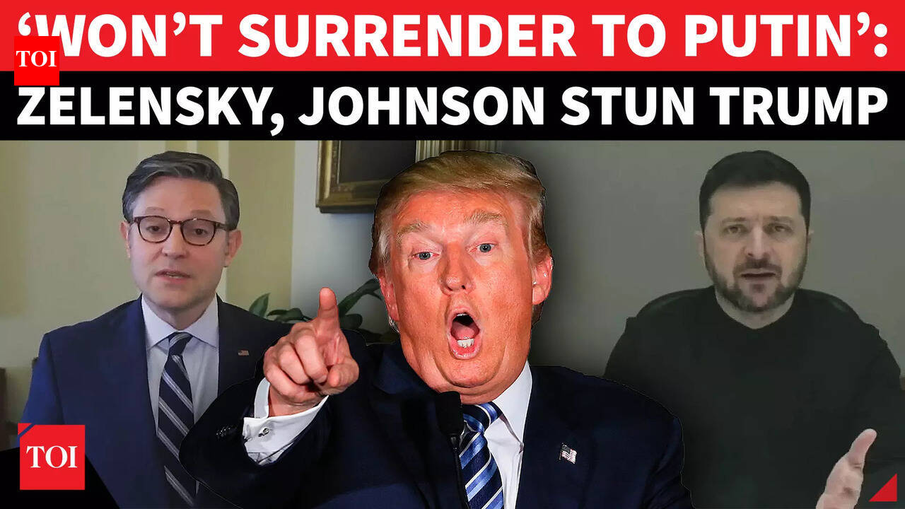 Trump STUNNED As Zelensky Refuses ‘SURRENDER’ To Putin, Mike Johnson ...