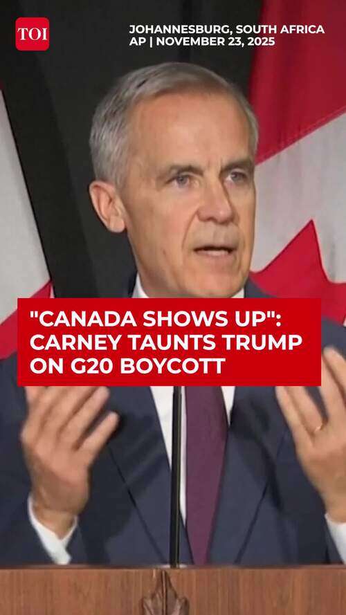 &lsquo;Canada Showed Up&rsquo;: Carney Jibes Trump, Mocks Ukraine Peace Plan As US Skips South Africa G20 Summit