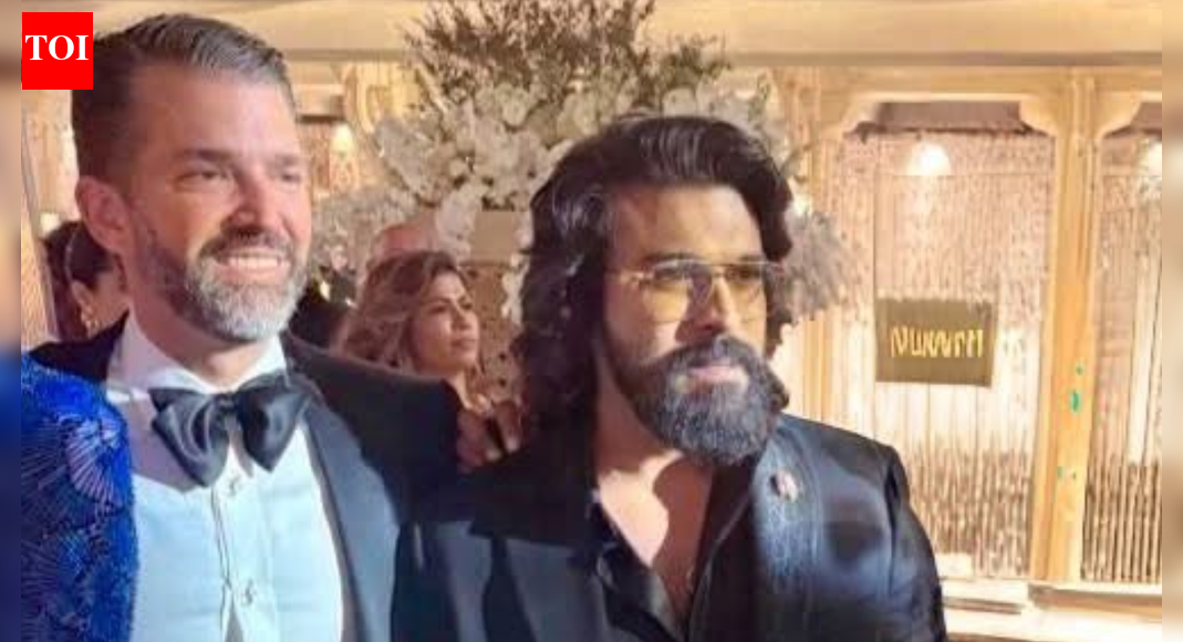 Ram Charan spotted chatting with Donald Trump Jr at Netra Mantena–Vamsi Gadiraju's Udaipur wedding