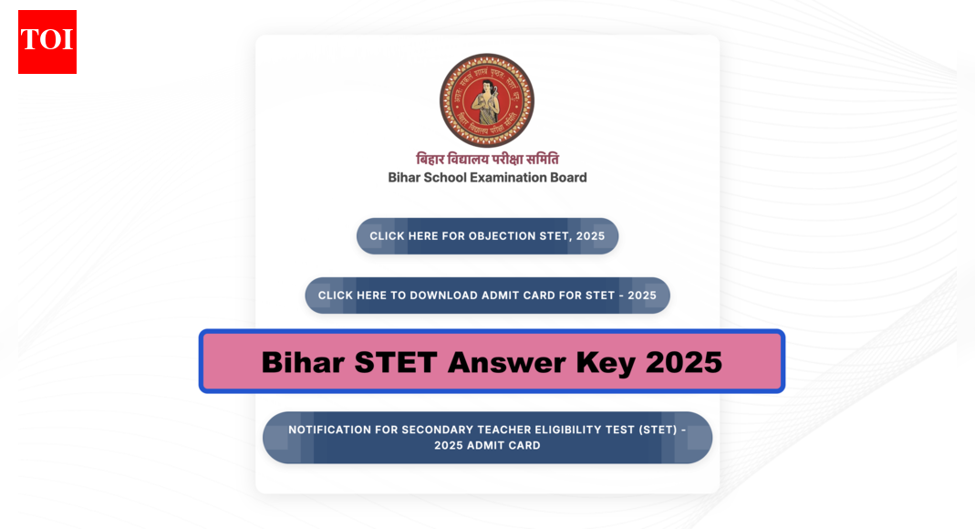 Bihar STET answer key 2025 released for paper 1, 2: Check direct link, objection window deadline here