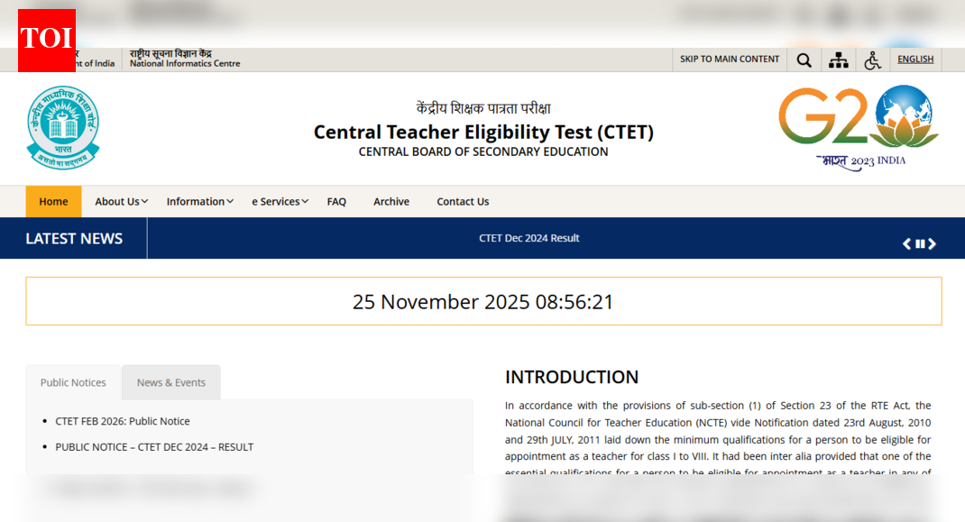 CBSE CTET February 2026 registration expected to start shortly: Check eligibility, exam pattern, and steps to apply here