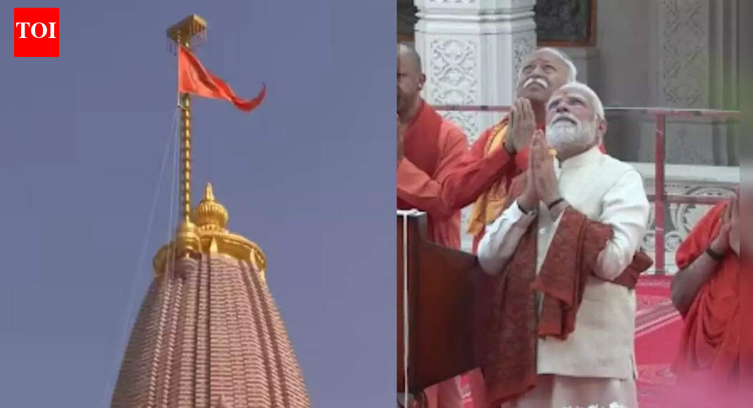 Watch: PM Modi hoists saffron Dharma Dhwaj atop Ayodhya's Ram Mandir