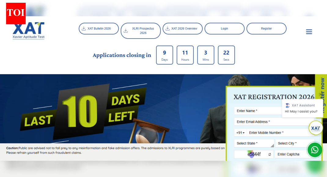 XAT 2026 application correction window opens at xatonline.in: Check list of editable fields and other details here