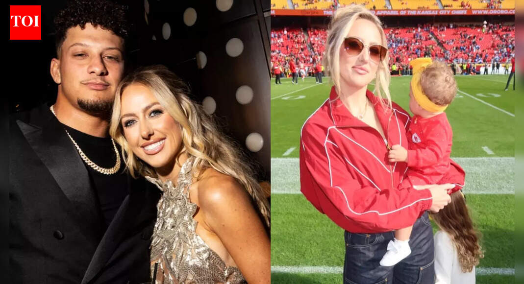 Brittany Mahomes and baby Golden steal the show in matching red as Patrick Mahomes powers Chiefs to dramatic win against the Colts