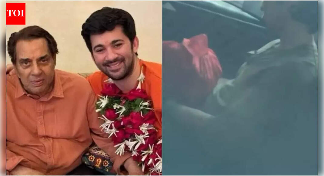 Dharmendra passes away: Grieving Karan Deol collects late grandfather’s ashes from crematorium