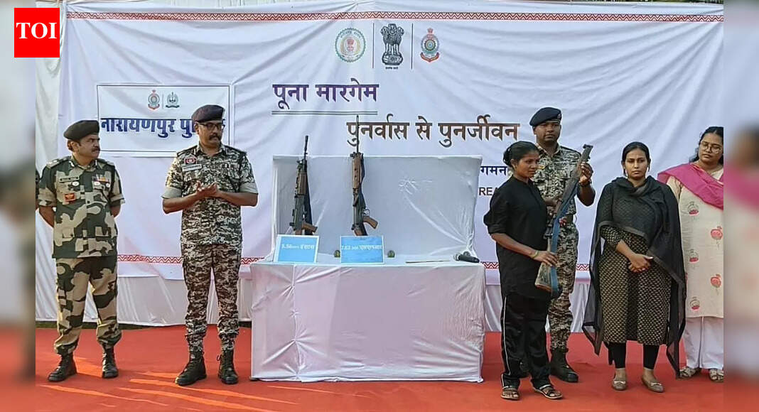 28 Maoists carrying Rs 89 lakh bounty, lay down arms in Chhattisgarh's Narayanpur