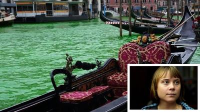 Get out: Greta Thunberg banned from Venice for pouring green dye into Grand Canal in protest