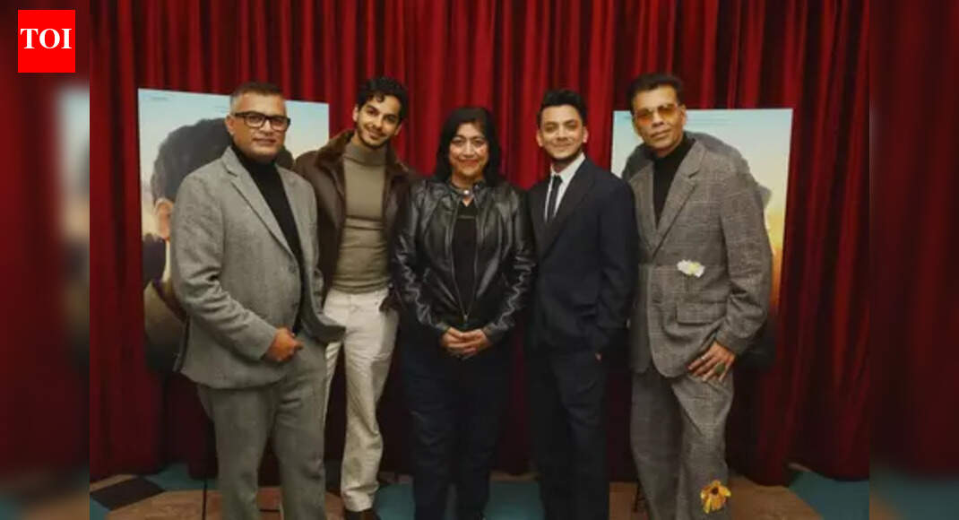 Karan Johar joins Ishaan Khatter and Vishal Jethwa at London screening of 'Homebound'