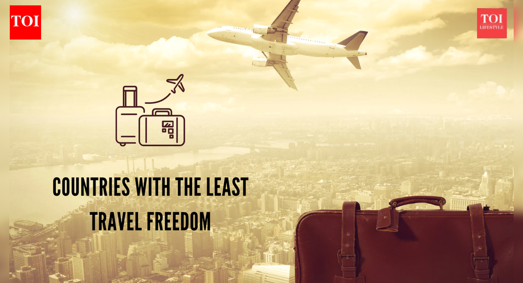 List of countries with least travel freedom, and visa-free scores below 50 in 2025