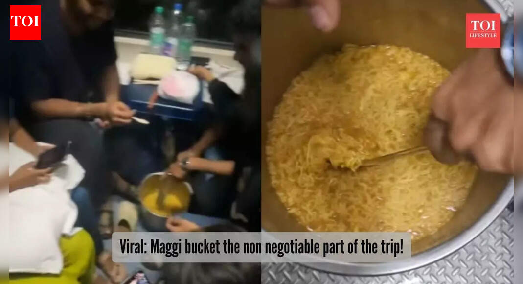 Friends turn train pantry into ‘ghar ka kitchen’, cook bucket maggi and call it 