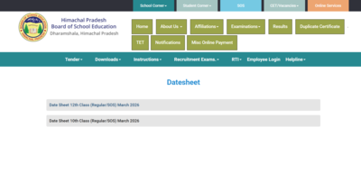 एचपीबीओएसई कक्षा 10वीं, 12वीं डेटशीट 2025 जारी: यहां डाउनलोड करने के लिए सीधा लिंक