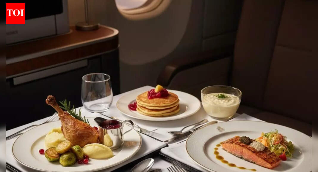 Emirates offers a Thanksgiving menu at 35,000 feet — with turkey trimmings and NBA action onboard