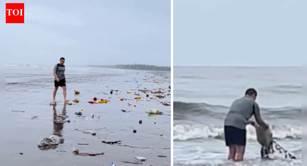 <div>Watch: Man caught dumping plastic, garbage into sea; points at environmentalist when asked 'who will clean this?'</div>