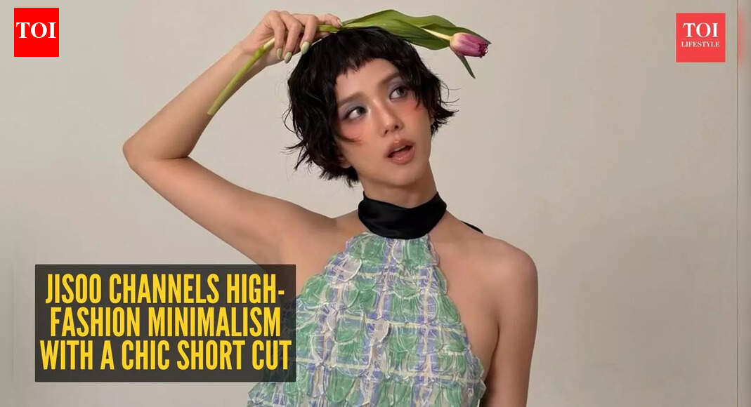 Jisoo commands the Dior spotlight in a fierce short bob and couture halter dress