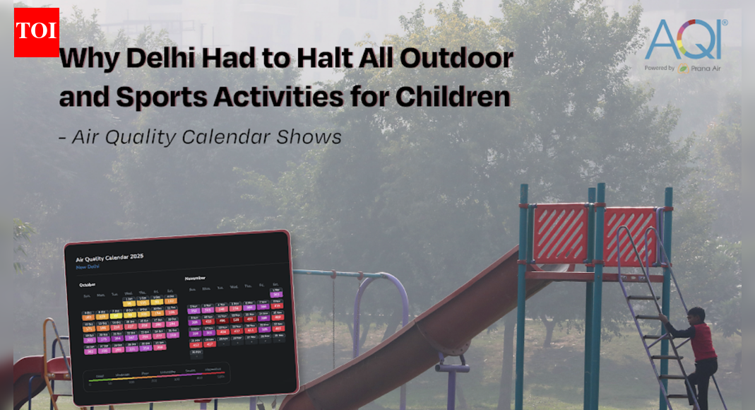 Why Delhi had to halt all outdoor and sports activities for children - air quality calendar shows