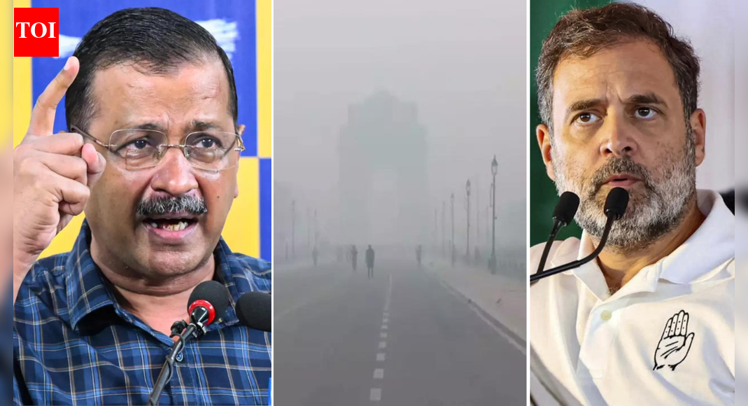 AQI politics: Arvind Kejriwal demands GST cut on purifiers; Rahul Gandhi calls for Parliament debate