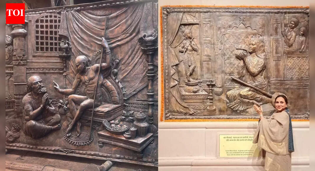 Ayodhya: Gujarati artist Dhaarna’s bronze murals installed at Ram Mandir