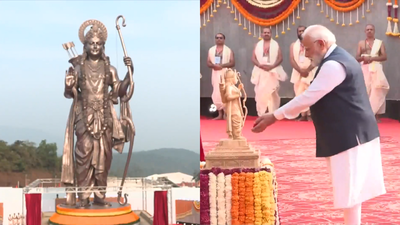 Watch: PM Modi unveils 77-ft statue of Lord Ram; launches Ramayana Theme Park