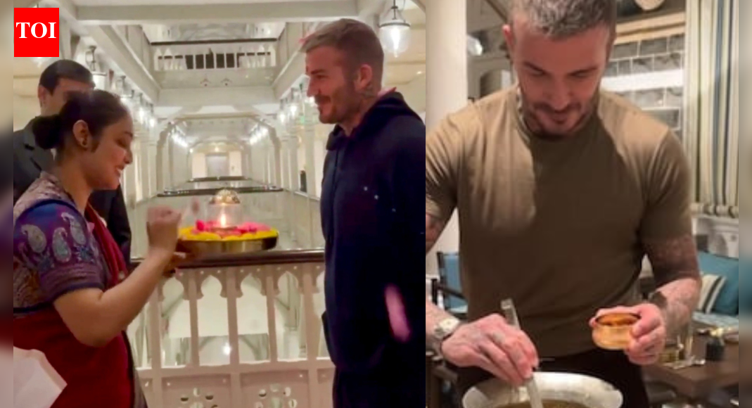 Watch: David Beckham gets a grand welcome in a Mumbai hotel and learns Dal Ki Chaat in a sweet surprise