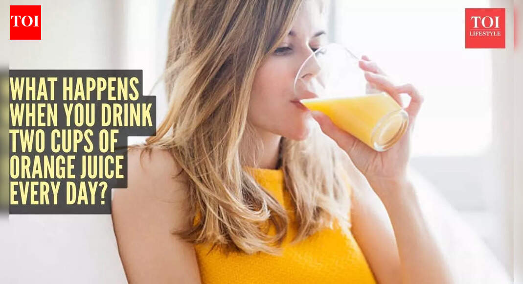 What happens when you drink two cups of orange juice daily?