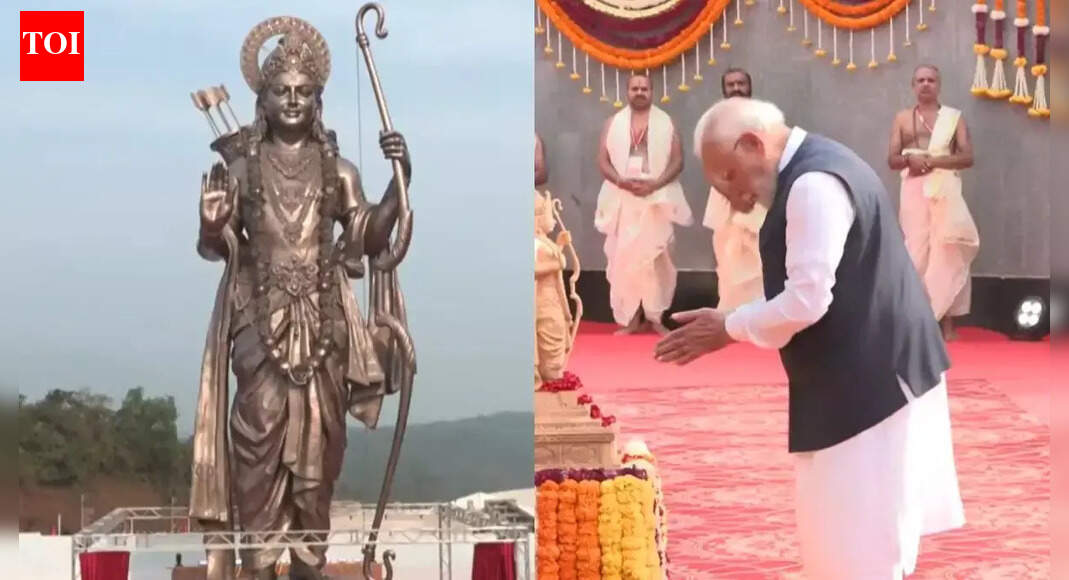 PM Modi Unveils World’s Tallest Bronze Statue Of Lord Ram In South Goa