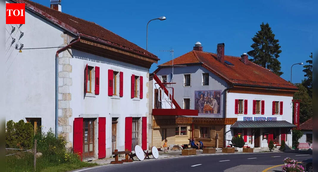 Guests in this hotel are in both France and Switzerland at the same time