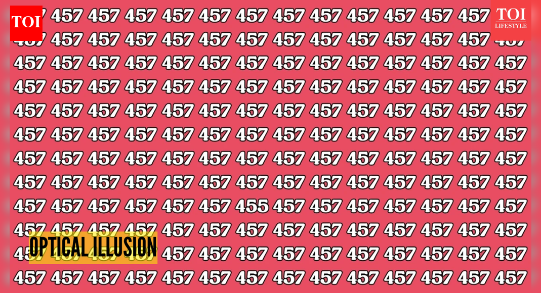 Optical illusion: Can you beat the clock? Spot the hidden number 455 before time runs out!